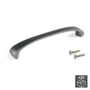 Furniture handle Kyoto, L174mm, 160mm interaxis, Zamak, Titanium product photo