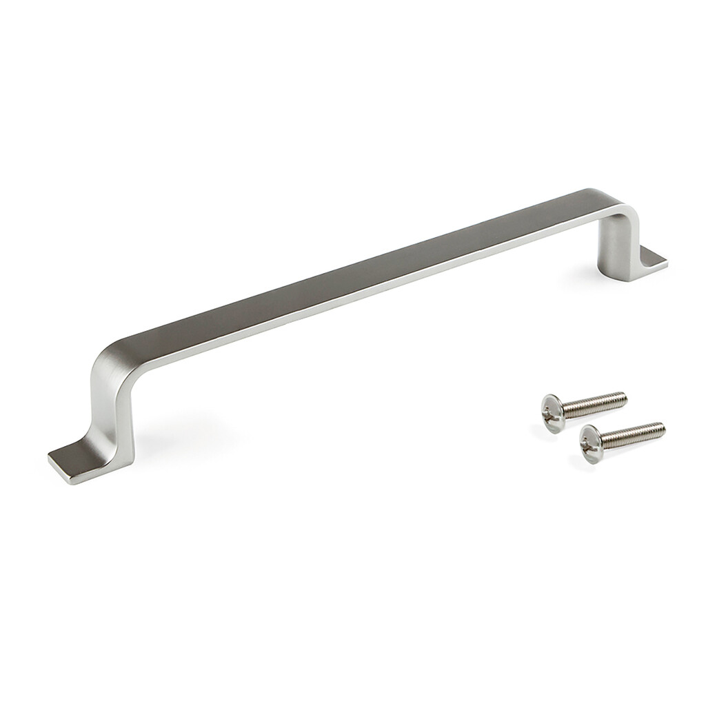 Kobe Furniture handle, L 196 mm, 160 mm interaxis, Satin finished nickel, Zamak-Primary
