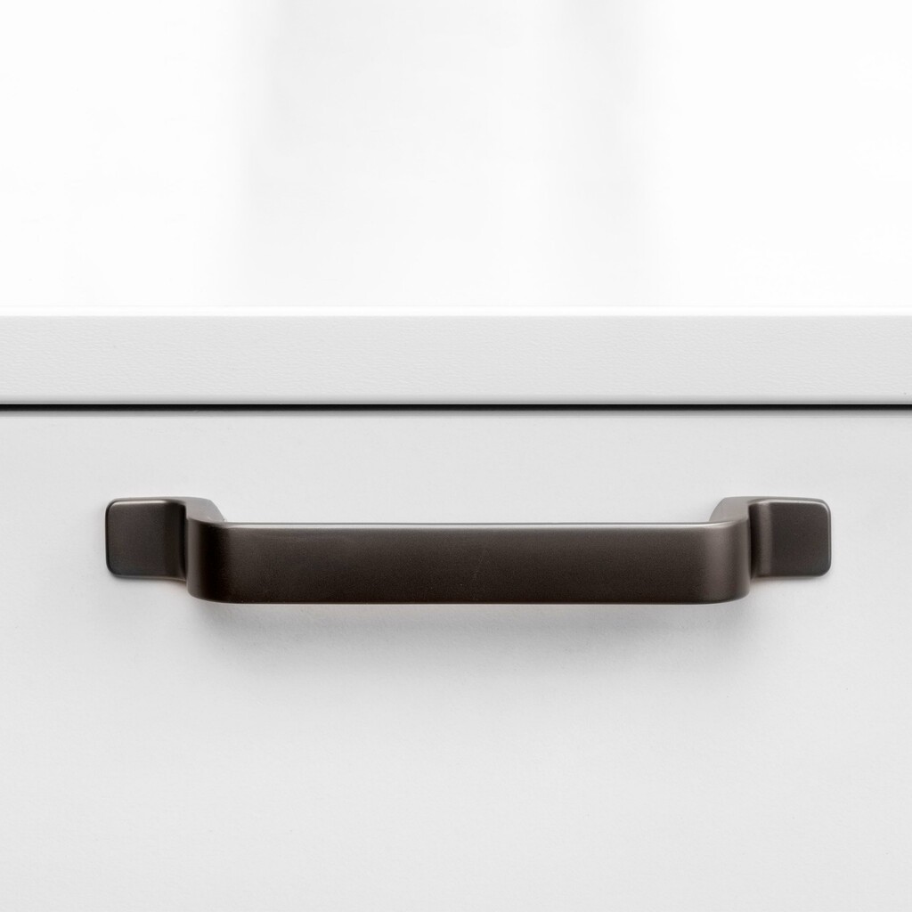 Furniture handle Kobe, L196mm, 160mm interaxis, Zamak, Titanium, Zamak, Titanium-3