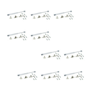 Kit von 10 Kolben H f&uuml;r Klappt&uuml;r, 11kg, 80mm Lauf, mit Halterungen, Stahl und Kunststoff, Metallic Grau Produktfoto