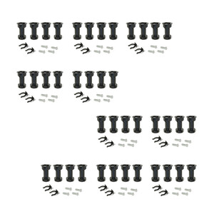 Lot von 10 Nivellierer Bone, mit vormontierter Sockel, H&ouml;he 100mm, verstellbar 98-115mm, Kunststoff, Schwarz Produktfoto