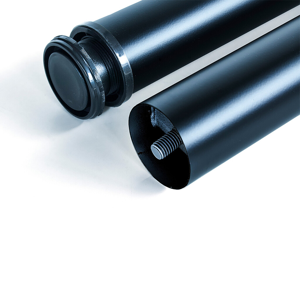 Lot of 4 table legs, diameter 60mm, H 710mm, Steel, Black painted-3