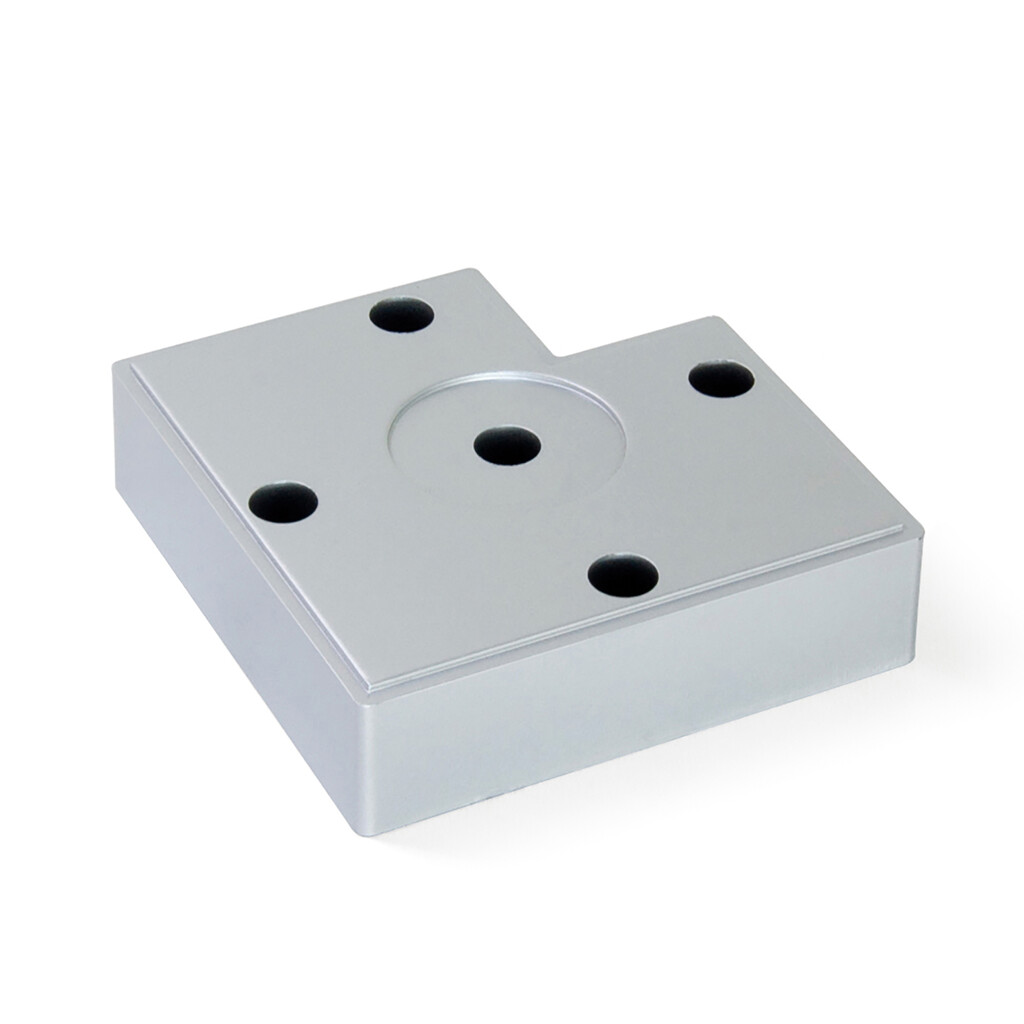 Lotto di 20 piedini per mobili Alumix 7, altezza 15 mm, Tecnoplastica, Verniciato alluminio-3