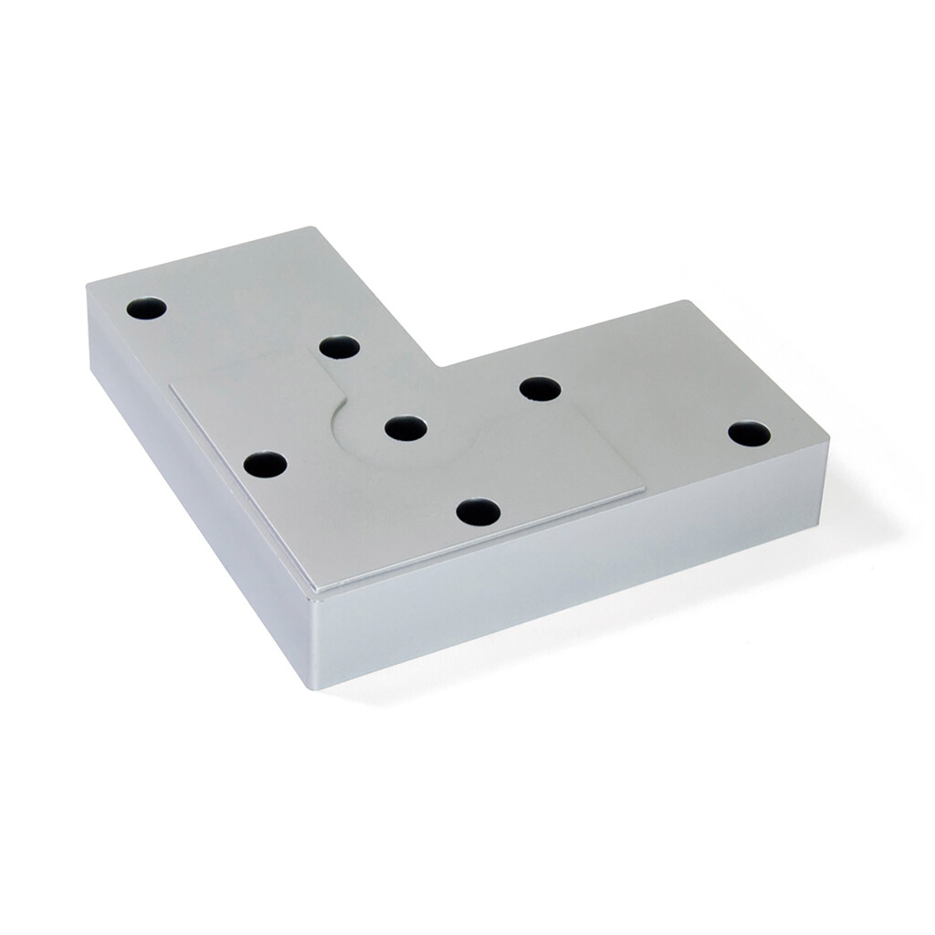 Lot of 20 feet for furniture Alumix 8, height 12mm, Plastic, Silver painted Aluminium-4