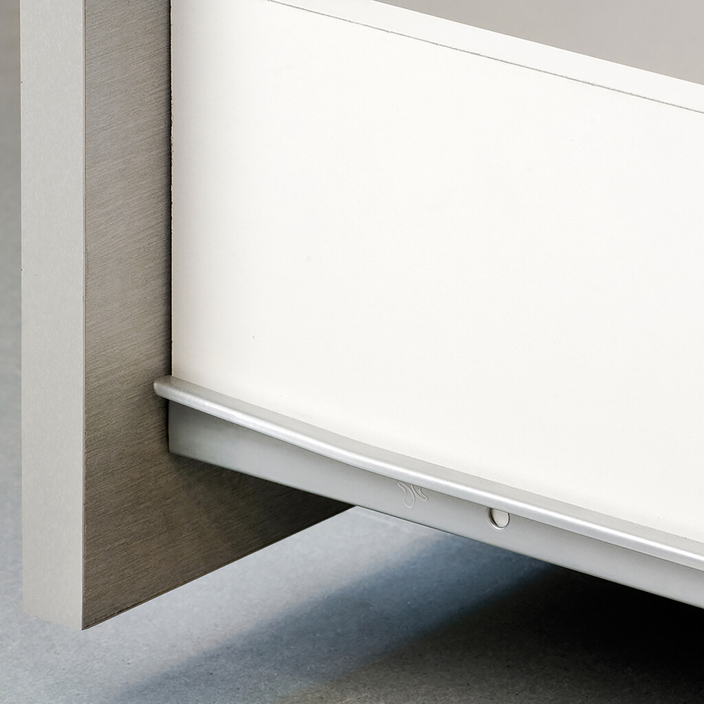 Satz von 5 Schubladenführungen T30, Drop Lock, Länge 350mm, TeilVollauszug, Stahl, Metallic Grau-4