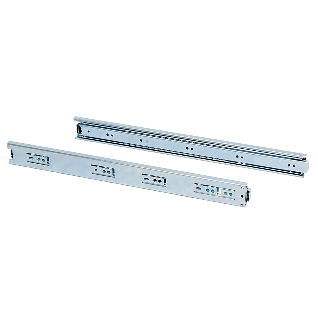 Lot of 5 pairs of ball bearing runners for drawers , height 45mm, depth 350mm, full extension, Zinc plated-2