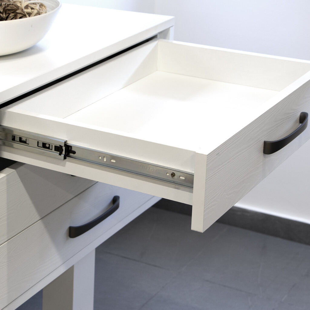 Lot of 5 pairs of ball bearing runners for drawers , height 45mm, depth 600mm, full extension, Zinc plated-3