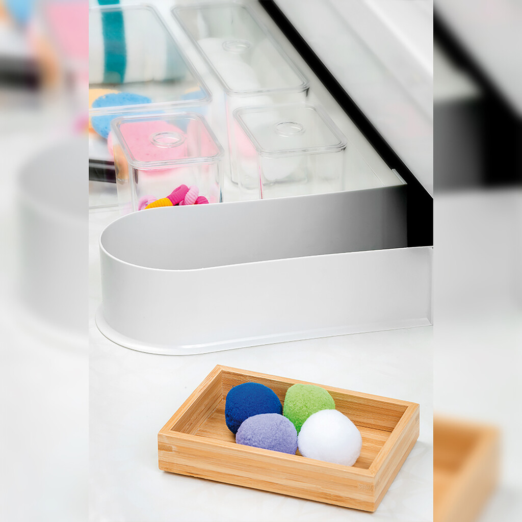 10er Satz Siphonblende für Badeschubladen, gebogen, Kunststoff, Weiß-3