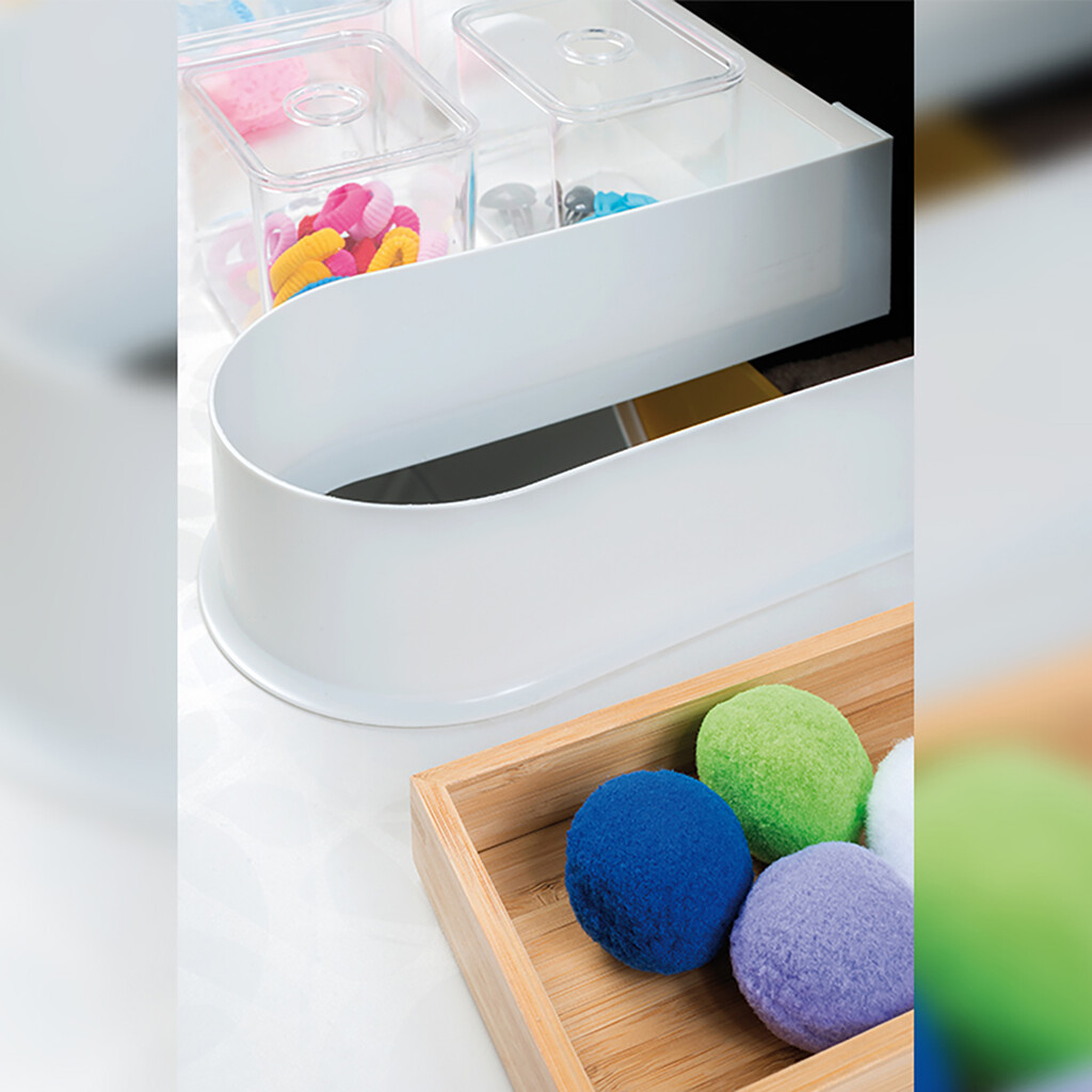 10er Satz Siphonblende für Badeschubladen, gebogen, Kunststoff, Weiß-4