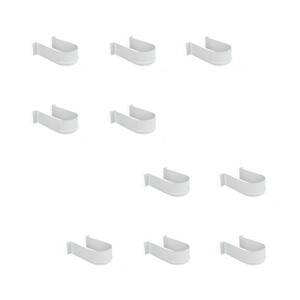 10er Satz Siphonblende f&uuml;r Badeschubladen, gebogen, Kunststoff, Wei&szlig; Produktfoto