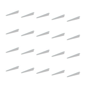 Lot de 20 supports d'&eacute;tag&egrave;res en bois Jagmet, pas du profil 32mm, longueur 220mm, Acier, Blanc photo du produit