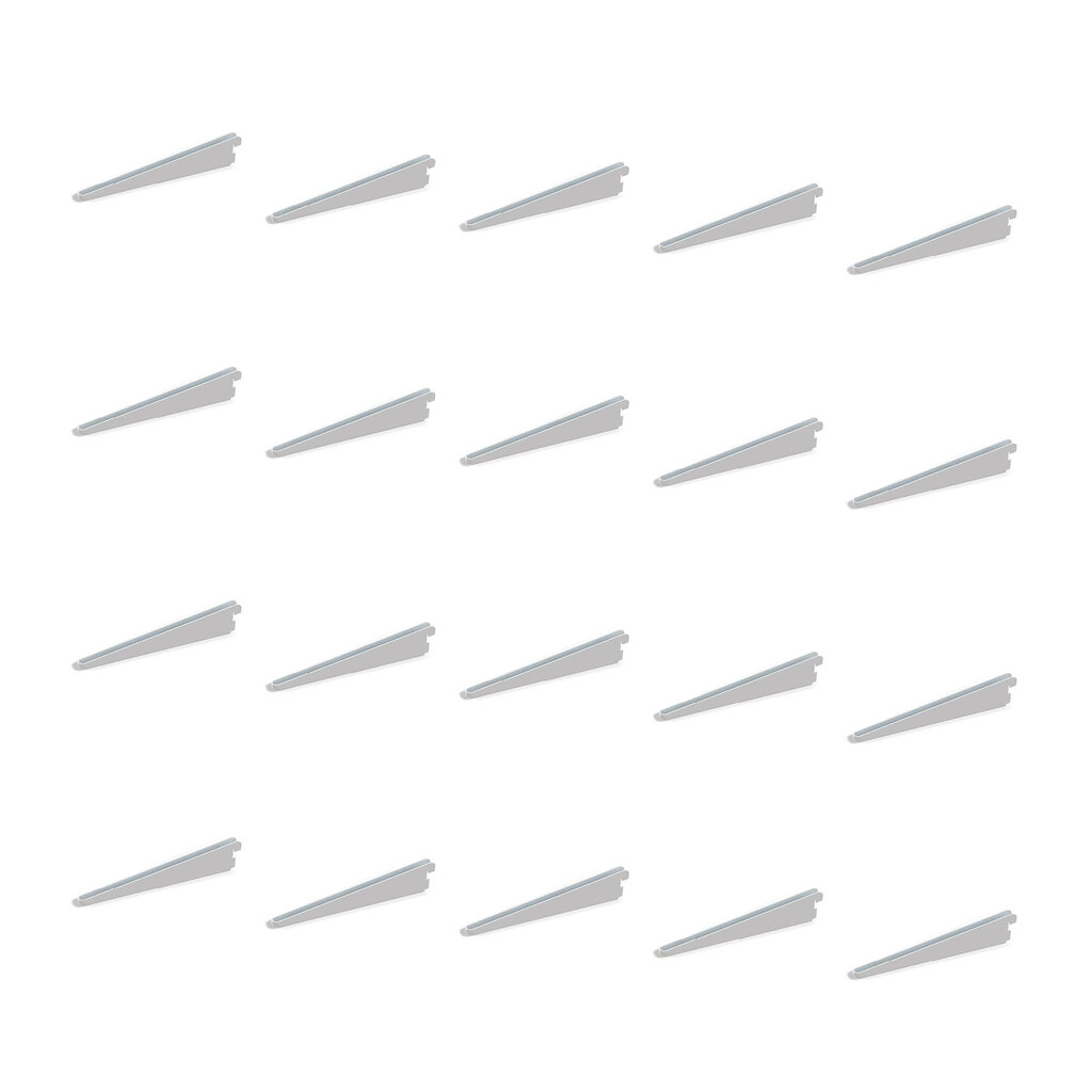 Satz von 20 Holz Jagmet, Profilabstand 32mm, Länge 470mm, Stahl, Weiß-Primary