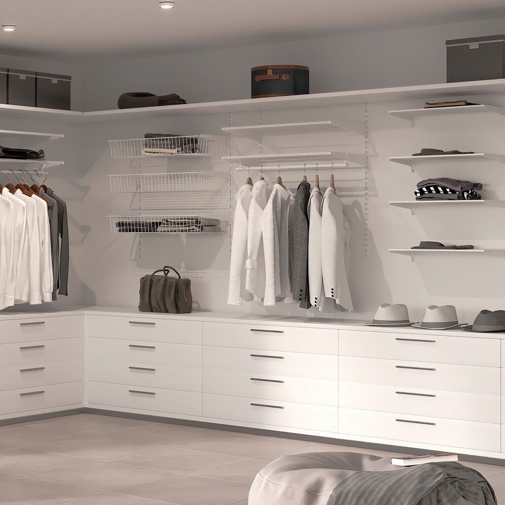 Satz von 20 Holz Jagmet, Profilabstand 32mm, Länge 470mm, Stahl, Weiß-3