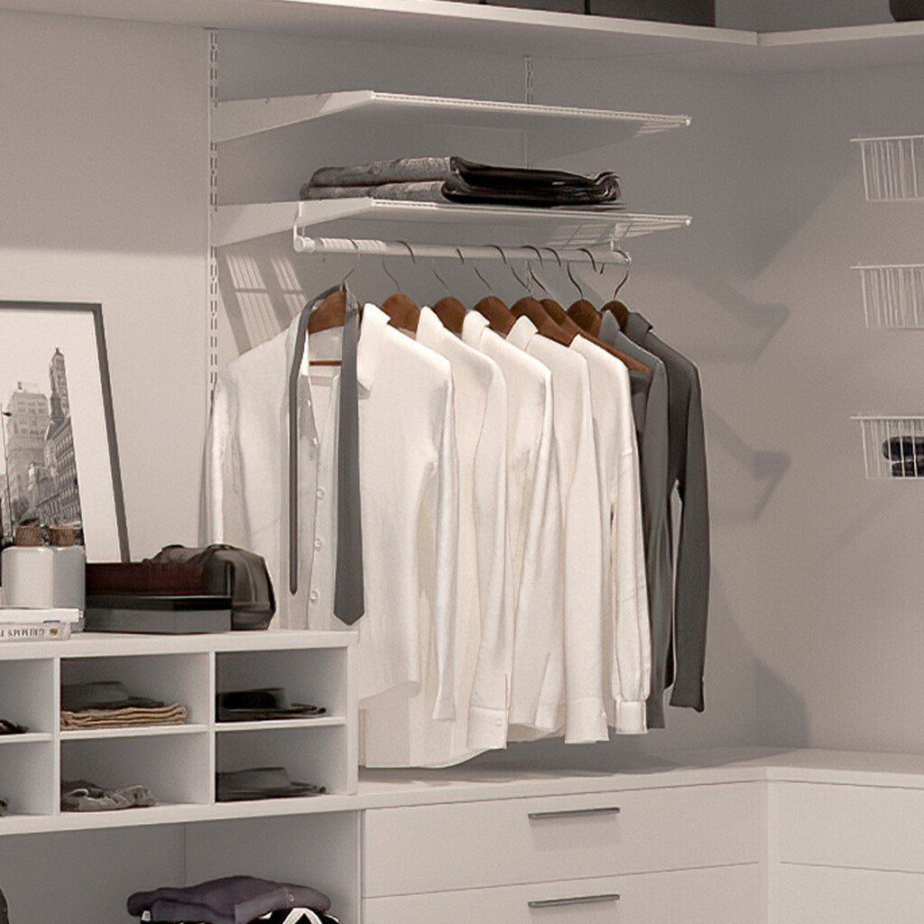 Satz von 20 Holz Jagmet, Profilabstand 32mm, Länge 470mm, Stahl, Weiß-6