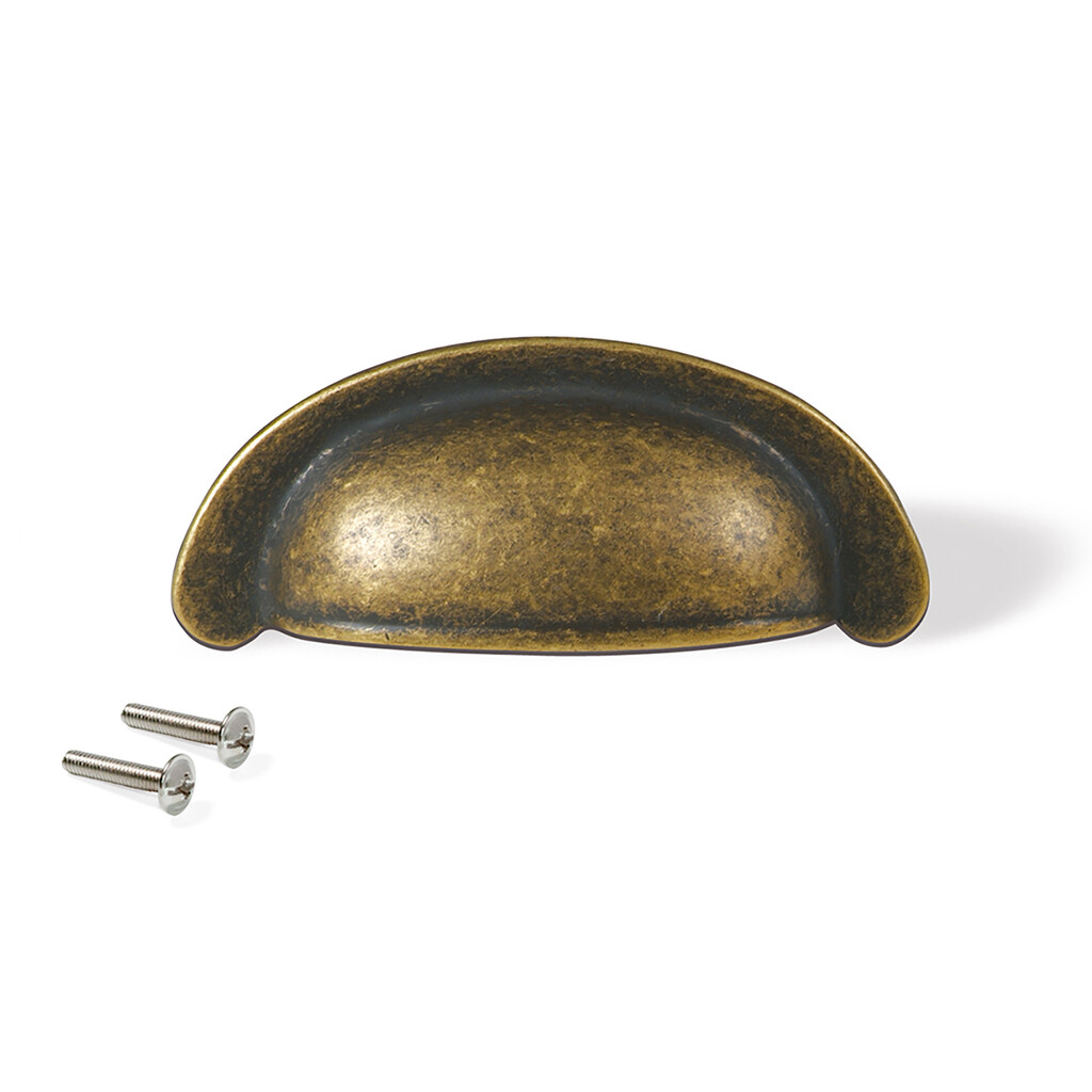 Lot of 20 furniture handles Alberic, L77mm, 64mm interaxis, Zamak, Bronze-2