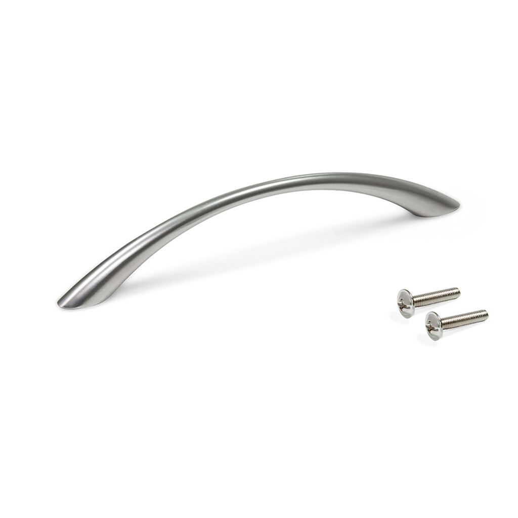 Lot von 20 Möbelgriffe Bombay, L160mm, 128mm Achsenabstand, Zamak, Nickel satiniert-2