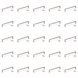 Lot von 25 M&ouml;belgriffe Aldaia, L135mm, 128mm Achsenabstand, Zamak, Nickel satiniert Produktfoto