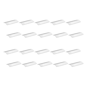 Lot de 20 poign&eacute;es pour meubles adh&eacute;sives Chiva, L62mm, Aluminium, Anodis&eacute; mat photo du produit