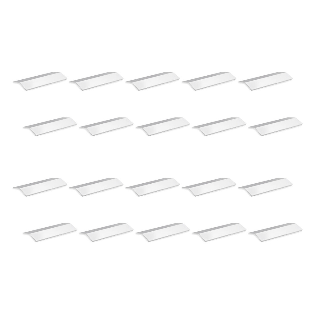 Lot de 20 poignées pour meubles adhésives Chiva, L62mm, Aluminium, Anodisé mat-Primary