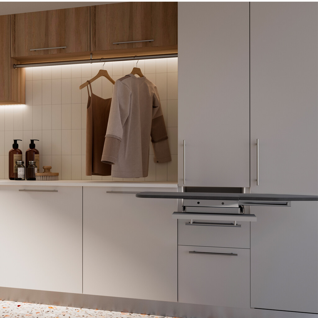 Lot von 10 Möbelgriffe Orlando, L464mm, 384mm Achsenabstand, Stahl, Nickel satiniert-10