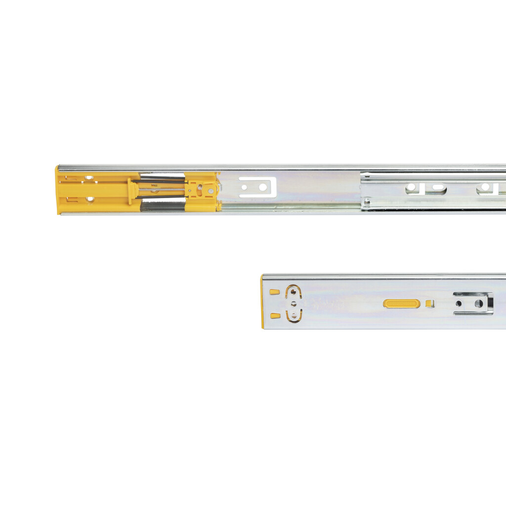 Satz Vollauszug-KugellagerKorpusschieneen-Satz mit Push und Soft Close, Höhe 45mm, Länge 600mm, Stahl, Verzinkt-6