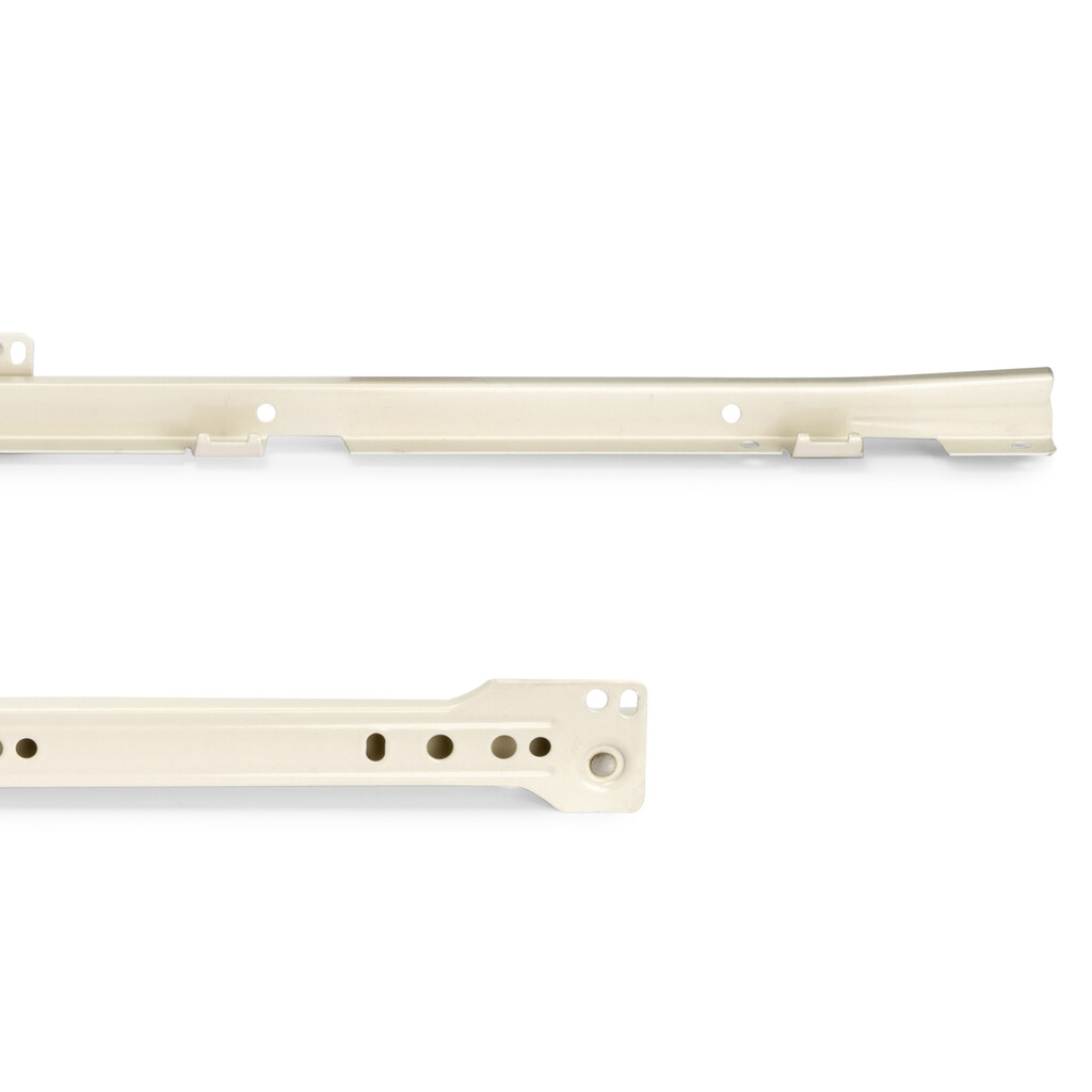 Coulisses T30M, montage de tiroir avec machine, longueur 450mm, C - DROITE, Acier, Peint en blanc-3