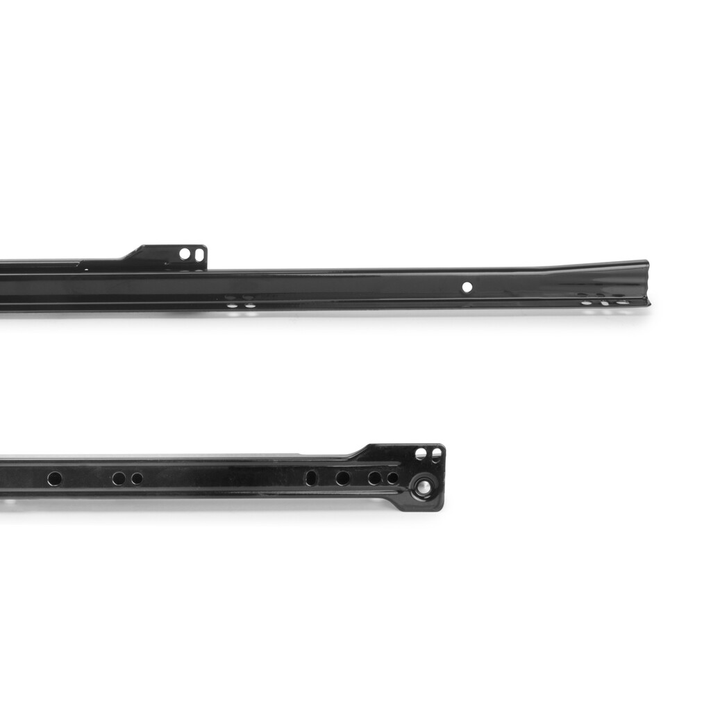 Korpusschienee T30M, Montage an der Schublade mit Maschine, Länge 300mm, Z - RECHTS, Stahl, Schwarzer lackiert-3