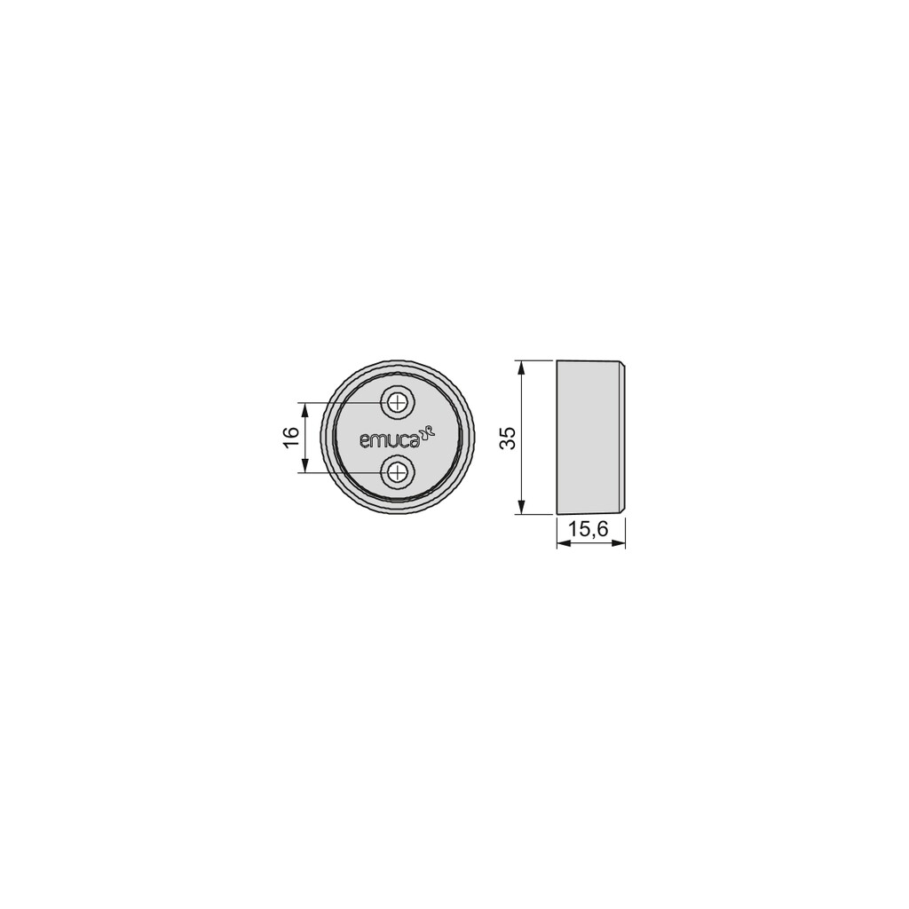 D.28mm wardrobe rail lateral support, Zamak and Plastic, Moka-1