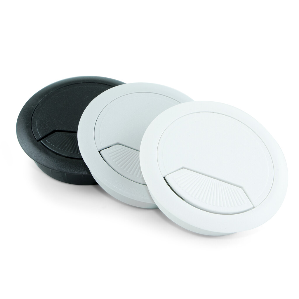 Kabeleinführungsdeckel, Durchmesser 80mm, Kunststoff, Grau-3