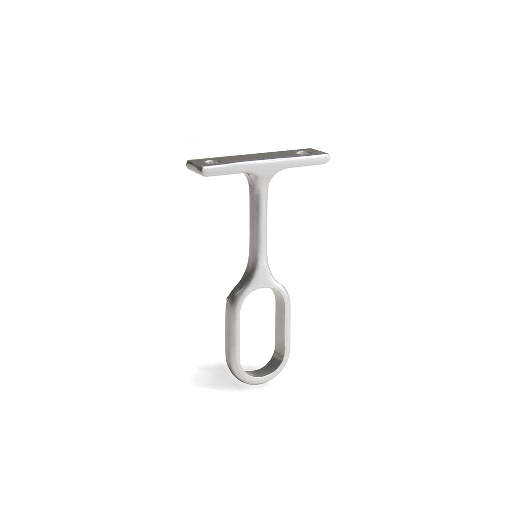 Zentrale Halterung für Schrankstange 60026, Grau metallic, Zamak-Primary