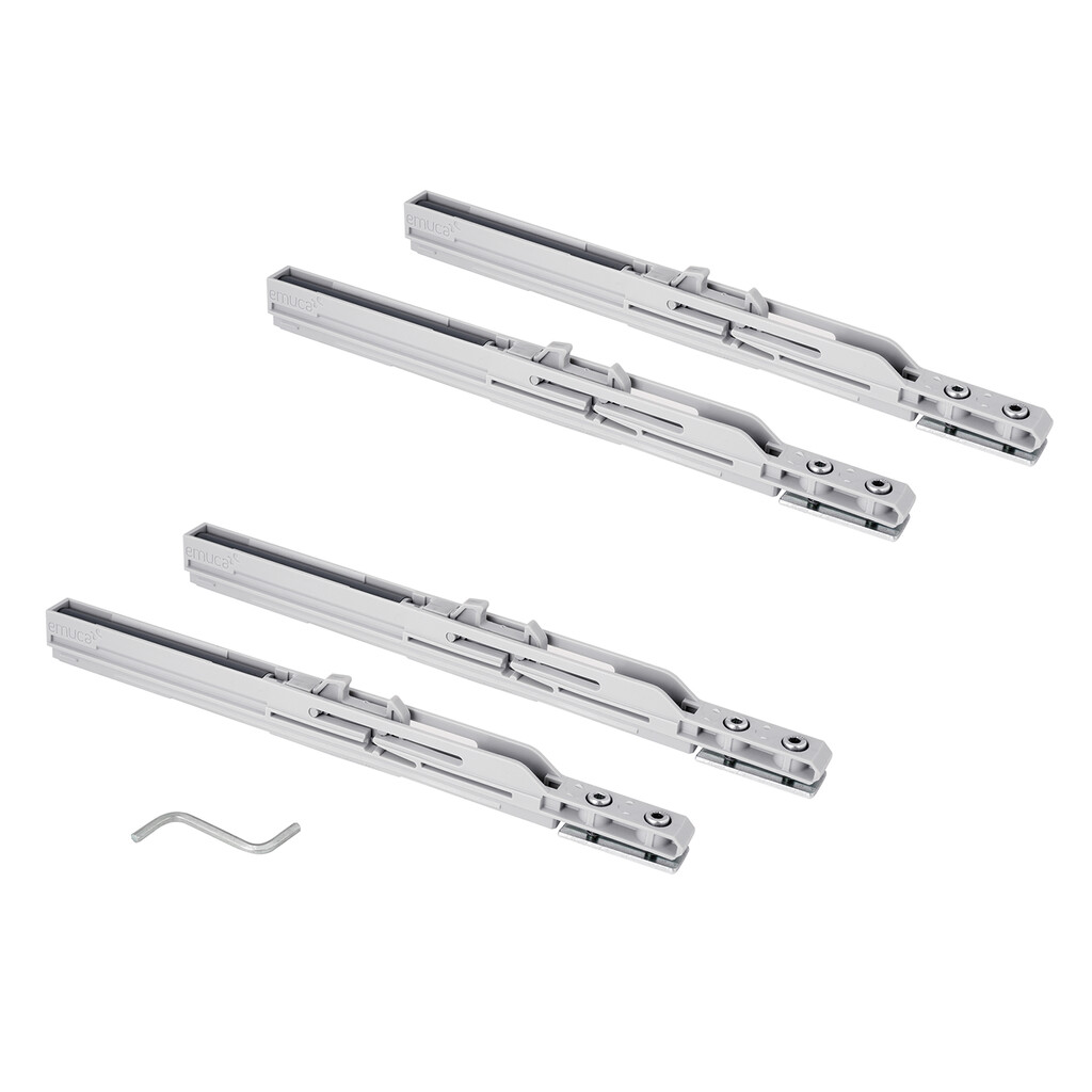 Kit of Cabinet brakes pair kit with soft closing latches slowmove Space, 2 doors, 85kg, Plastic and Aluminium-Primary