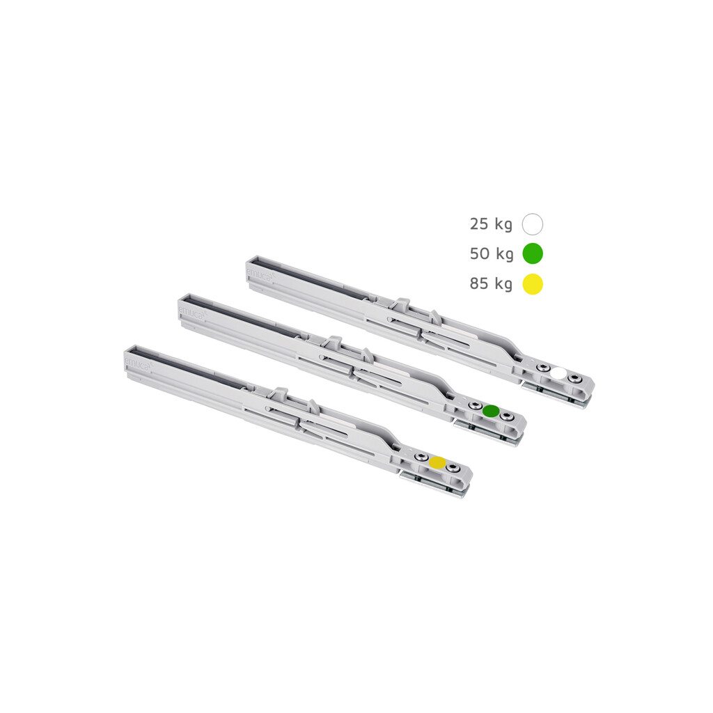 Kit of Cabinet brakes pair kit with soft closing latches slowmove Space, 2 doors, 85kg, Plastic and Aluminium-2