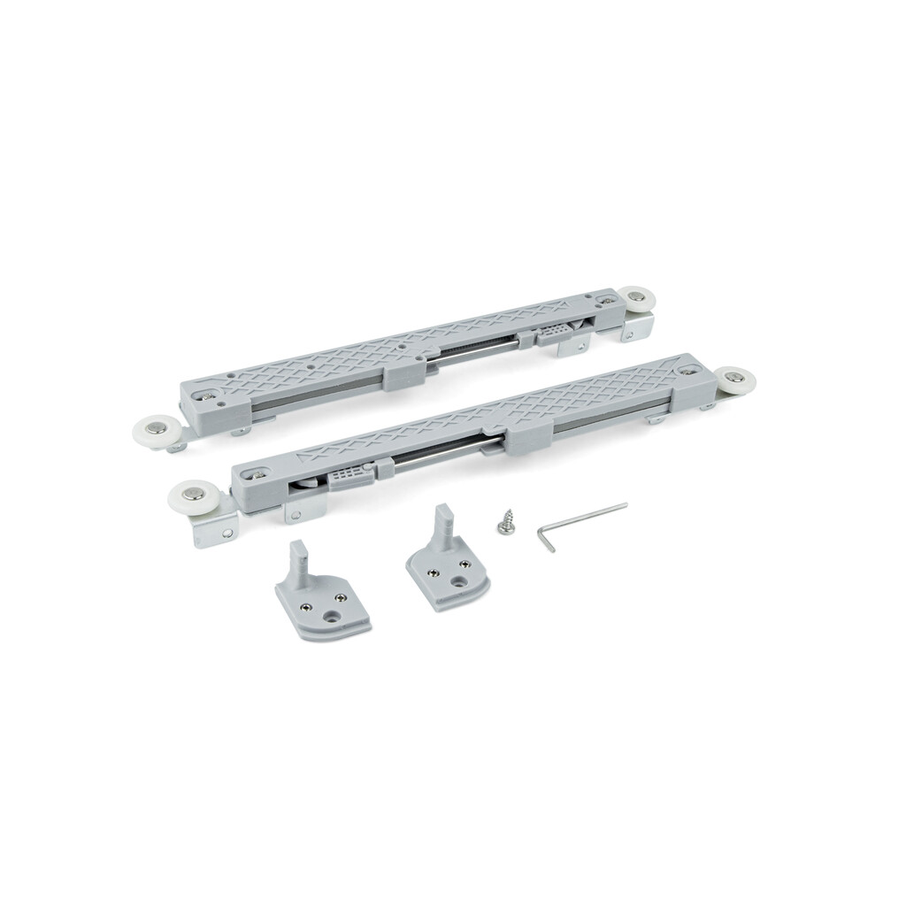 Pair of Single sliding door soft closing fittings pair Placard 81, for thickness 10-16mm, 50kg, Plastic, Plastic-Primary