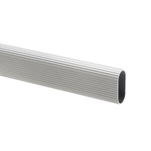 Aluminium wardrobe rail, m, Matt anodized, Aluminium product photo