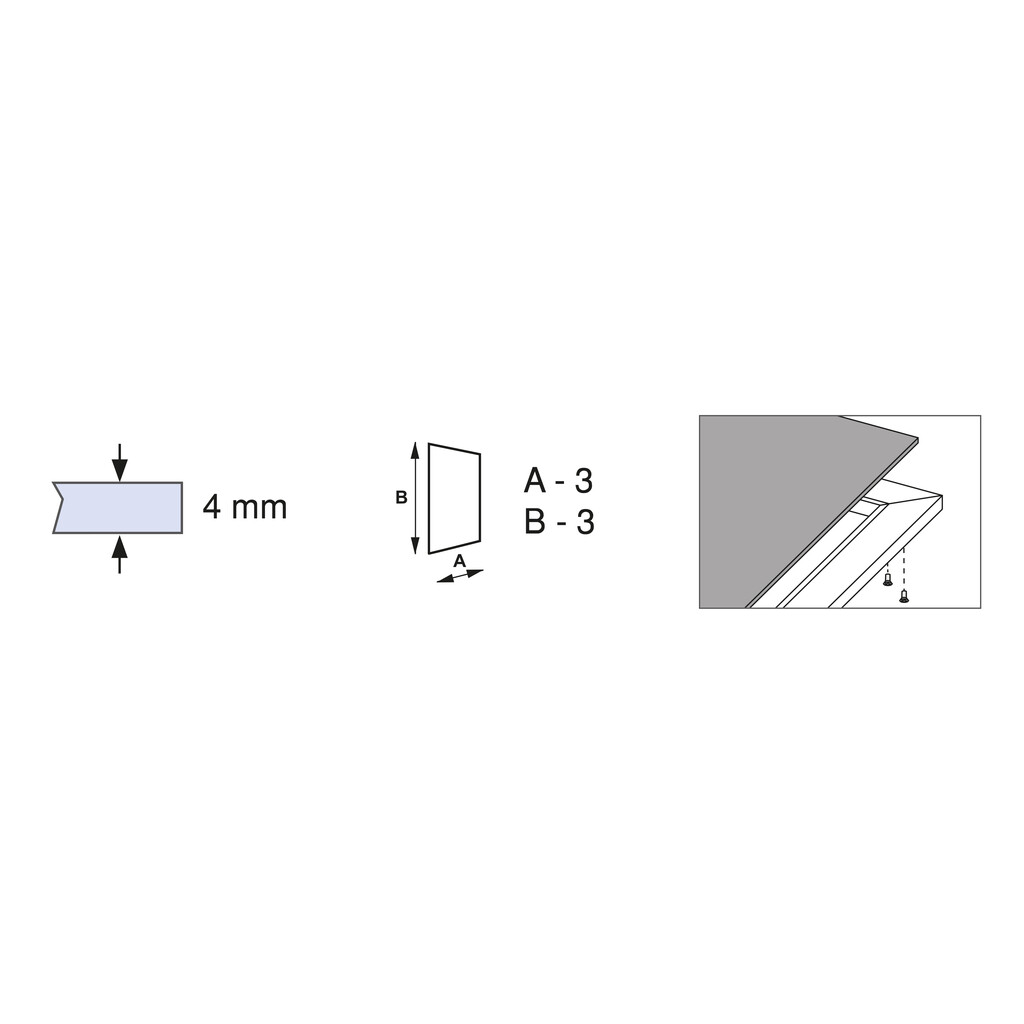 Profile for making cabinet doors Plus 11, 2,35 m, Matt anodized, Aluminium-2