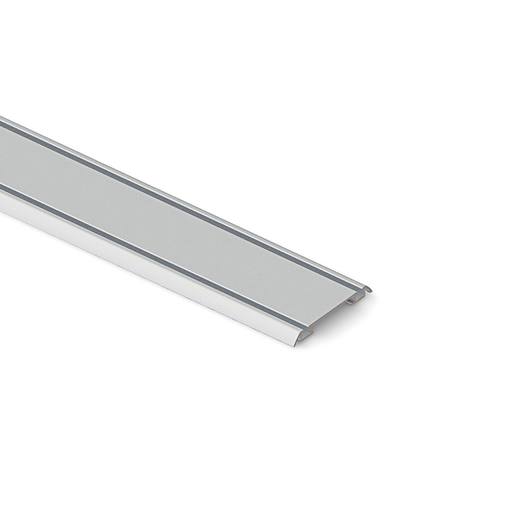 Untere Laufschiene Placard Clip für Schiebetürsysteme, 2,35 m, Matt eloxiert, Aluminium-Primary