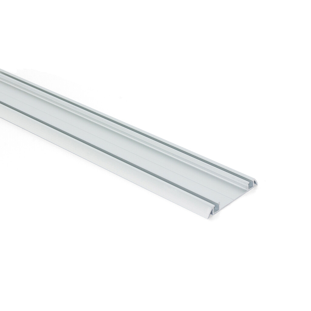 Placard lower track of Groove for sliding door, 2,35 m, Matt anodized, Aluminium-Primary
