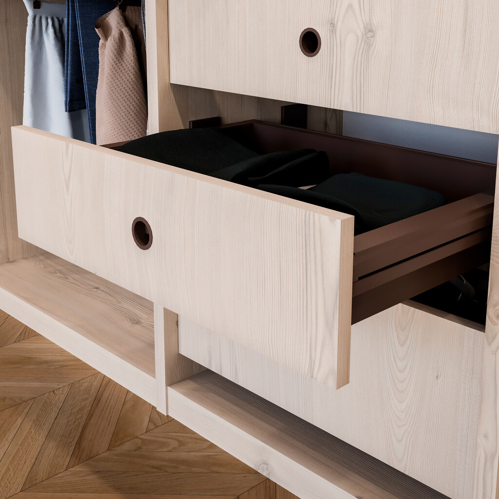 Moka-Rahmen mit Schienen, 1.014 - 1.064, Mokka, Kunststoff und Aluminium-3