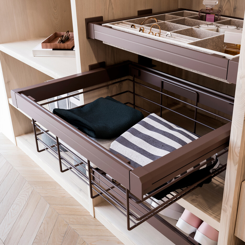 Moka-Rahmen mit Schienen, 1.014 - 1.064, Mokka, Kunststoff und Aluminium-4