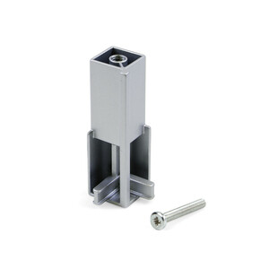 Support angulaire pour barre d'armoire Luxe, Zamak, Peint en aluminium photo du produit