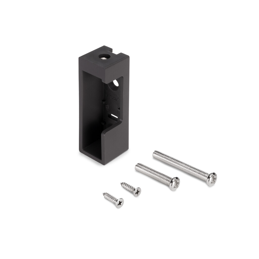 Support pour barre d'armoire Luxe, Gauche, Plastique moka, Plastique-Primary