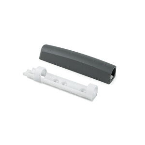 support with cover to be screwed to the furniture Push hooks, for lengths 76.5 and 80mm, Plastic, Anthracite grey product photo