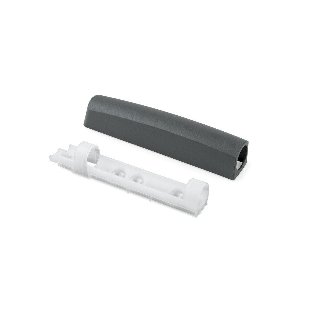 support with cover to be screwed to the furniture Push hooks, for lengths 76.5 and 80mm, Plastic, Anthracite grey-Primary