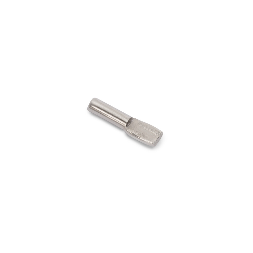 Wooden shelf support spoon, diametre 3mm, Steel, Nickel plated-Primary