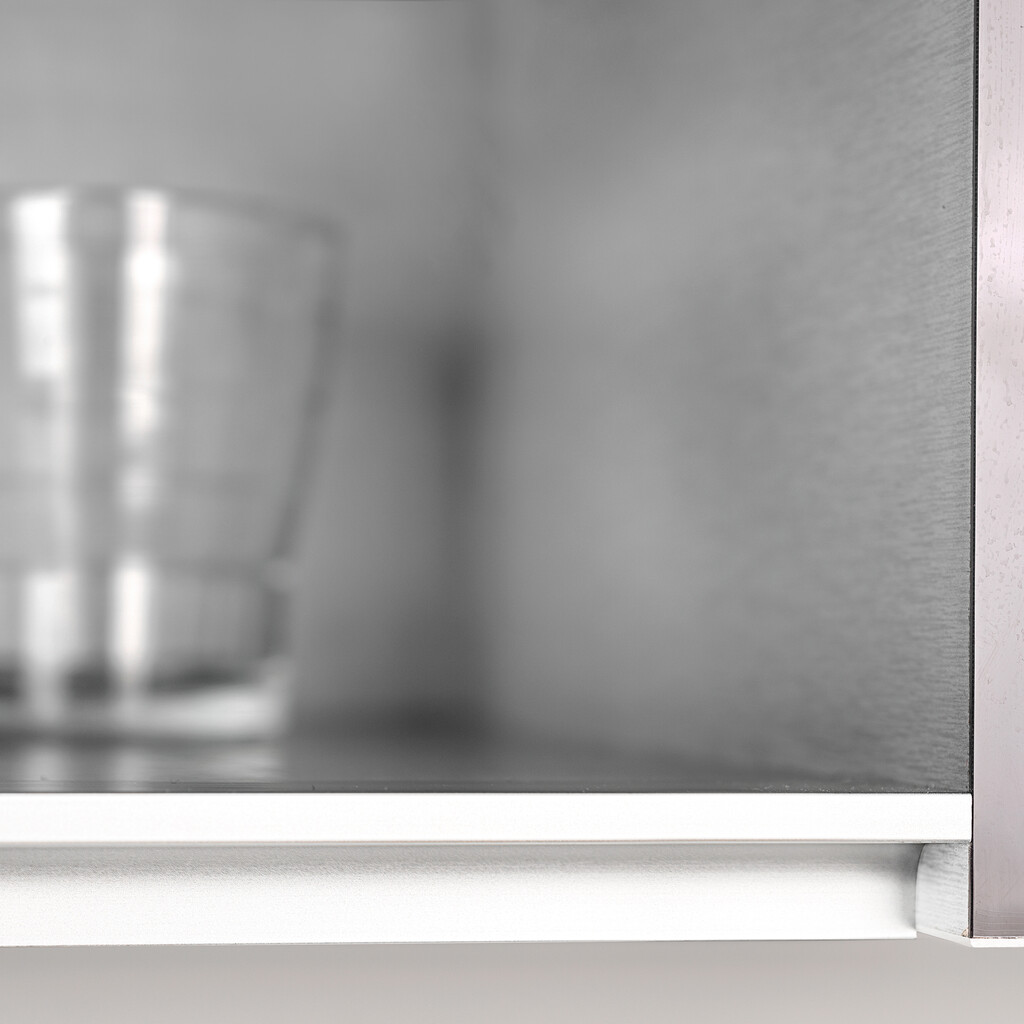 Profil Gola Top à enfoncer pour meubles de cuisine, longueur 2,35m, épaisseur 19mm, Aluminium, peint blanc-3