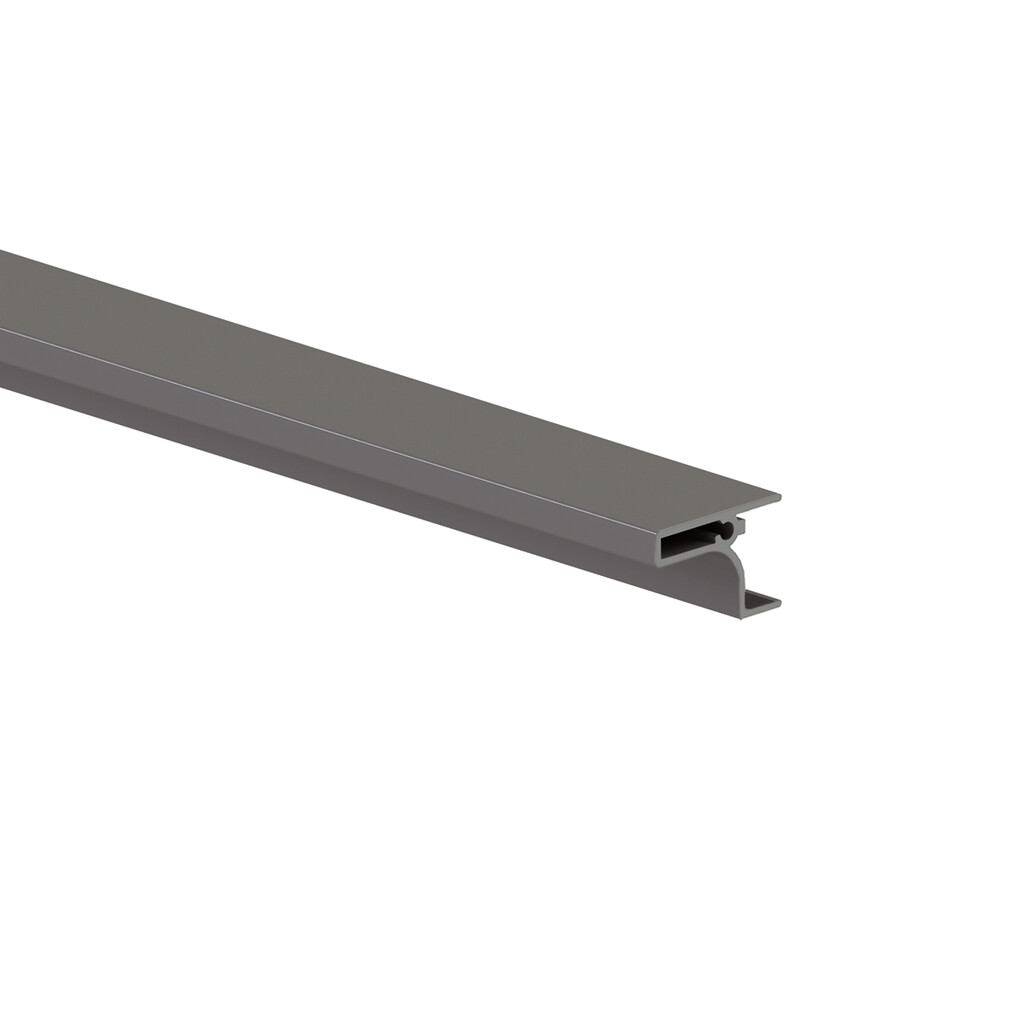 Perfil Gola Top a presión para muebles de cocina, longitud 2,35m, espesor 19mm, Aluminio, Gris antracita-Primary