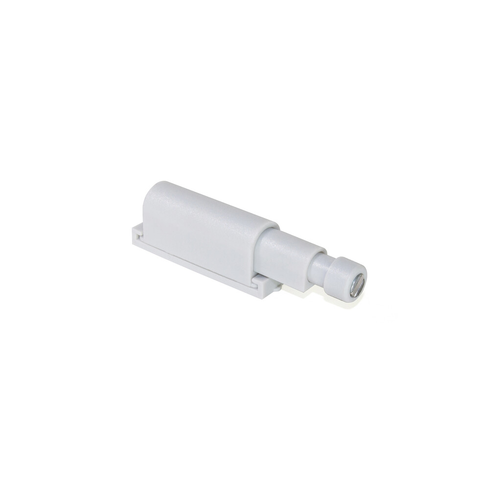 Cierre de puerta para atornillar en el mueble Push Latch, longitud 40.5mm, Magnético 3.5kg, Plástico, Gris-Primary