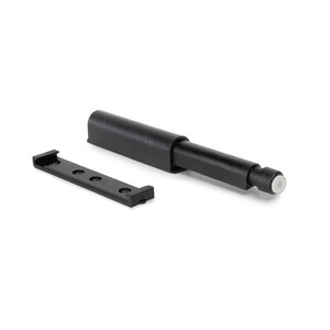 Door lock to be scewed onto furniture Push hooks, Length 62mm, Shock absorber, Plastic, Black product photo