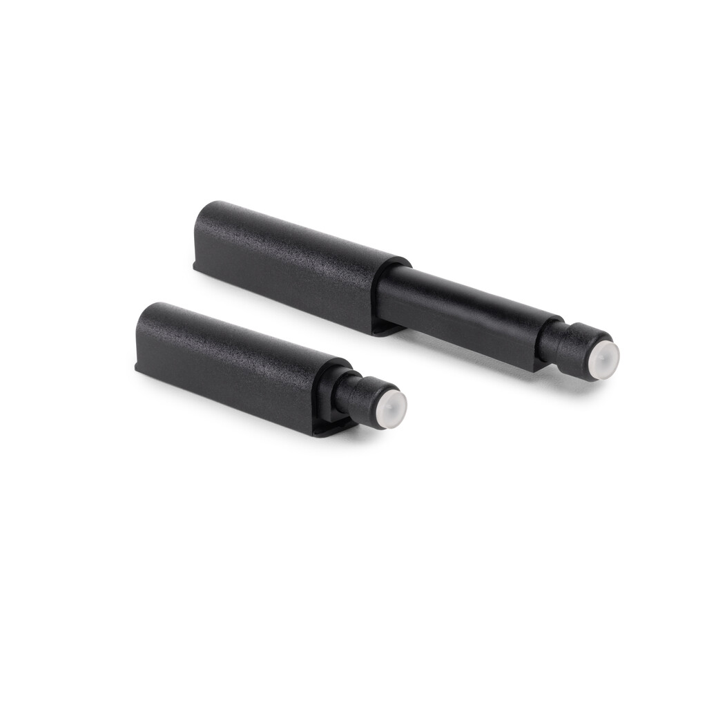 Door lock to be scewed onto furniture Push hooks, Length 62mm, Shock absorber, Plastic, Black-4