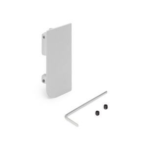 Couvercle Gola pour Profil sup&eacute;rieur pour meubles de cuisine, gauche, aluminium, anodis&eacute; mat photo du produit